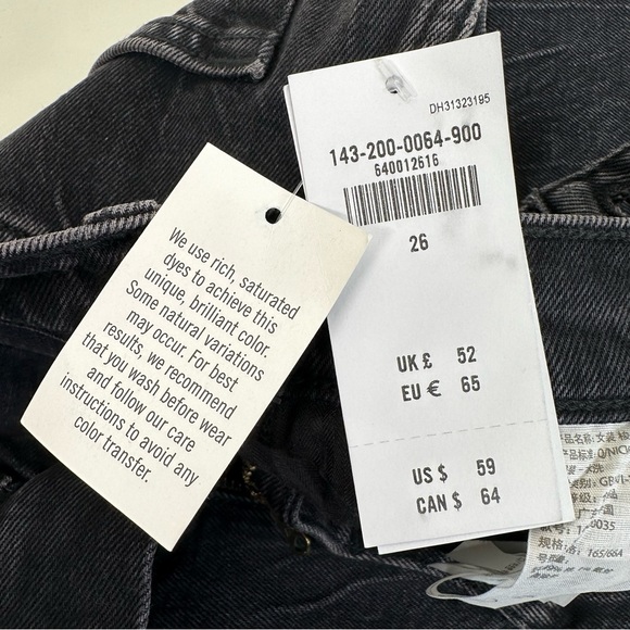 Abercrombie & Fitch Ultra High Rise Distressed Denim Mini Skirt Black Size 2 - Picture 8 of 10